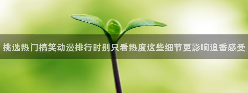 动漫人物大全:挑选热门搞笑动漫排行时别只看热度这些细节更影响追番感受
